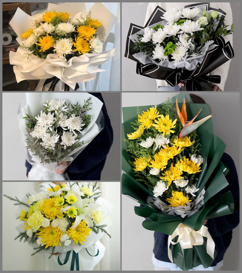 广东梅州市丰顺县潭江镇箭竹村白事花束代送